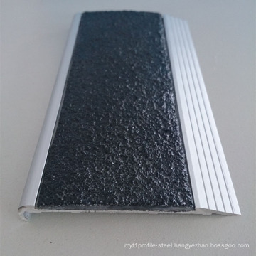 Square Aluminium Stair Nosings with Solid Carborundum Infill